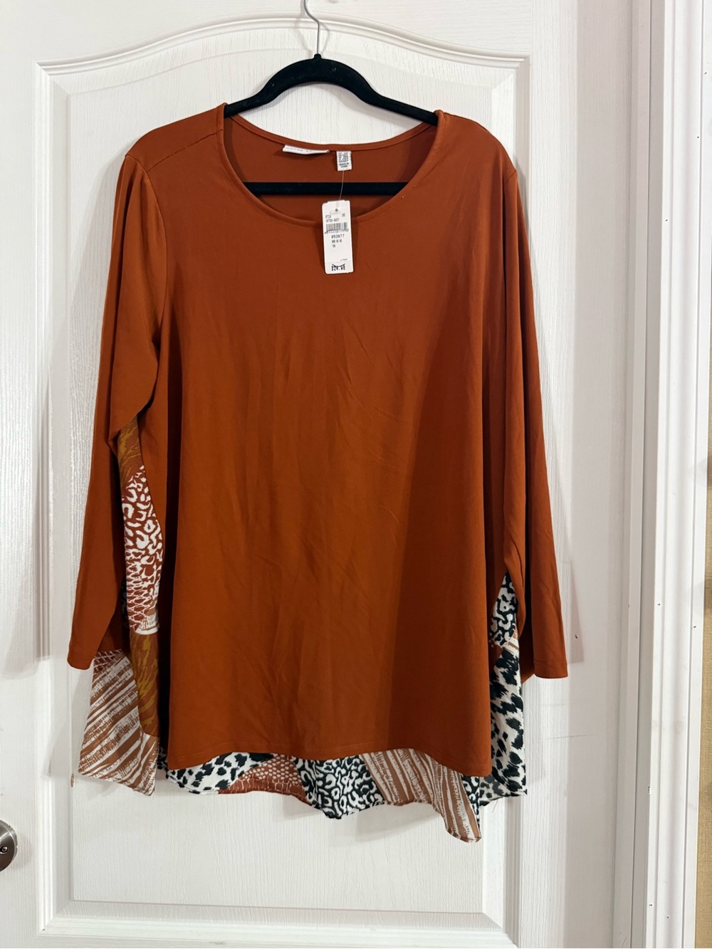 Susan Graver Women’s Multi Print Blouse NWT Sz 1X. O-5